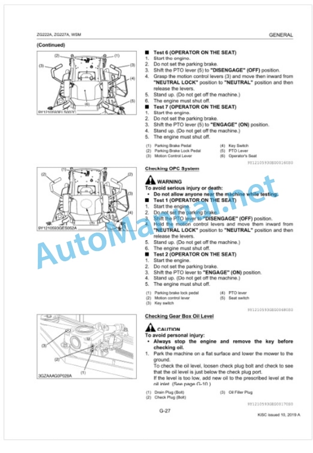 Kubota ZG222A, ZG227A Workshop Manual PDF 2 Kubota ZG222A, ZG227A Workshop Manual PDF-2