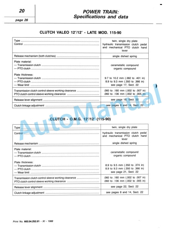 Fiatagri 115-90 Turbo, 130-90 Turbo, 140-90 Turbo, 160-90 Turbo, 180-90 Turbo Tractor Workshop Manual 06910089 2 Fiatagri 115-90 Turbo, 130-90 Turbo, 140-90 Turbo, 160-90 Turbo, 180-90 Turbo Tractor Workshop Manual 06910089-2