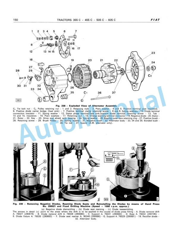 Fiatagri 355C, 455C, 505C, 605C Tractor Workshop Manual 06910045 5 Fiatagri 355C, 455C, 505C, 605C Tractor Workshop Manual 06910045 - Image 5