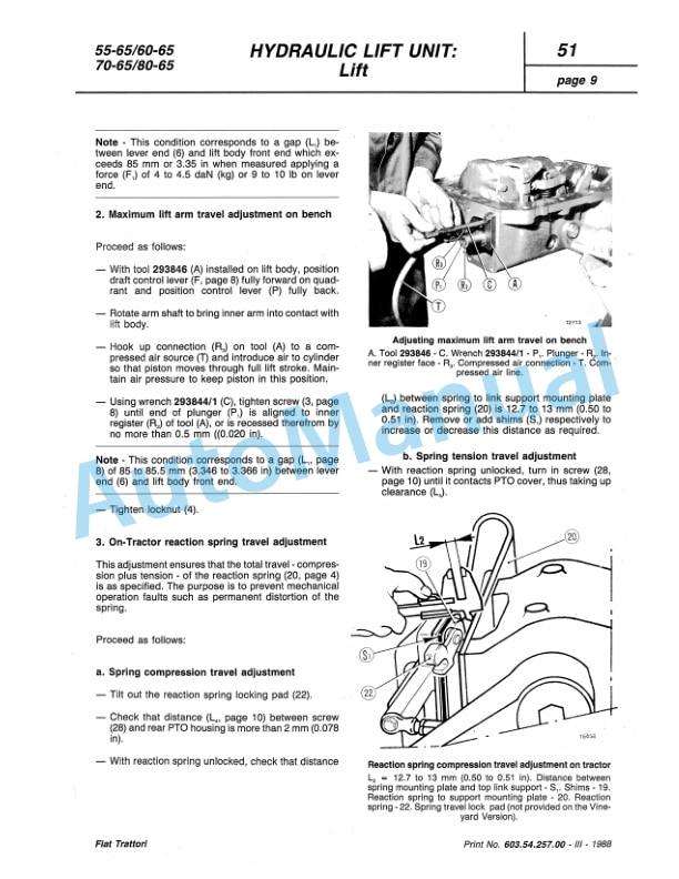 Fiatagri 55-65, 60-65, 70-65, 80-65 Tractor Workshop Manual 06910093 - Image 4