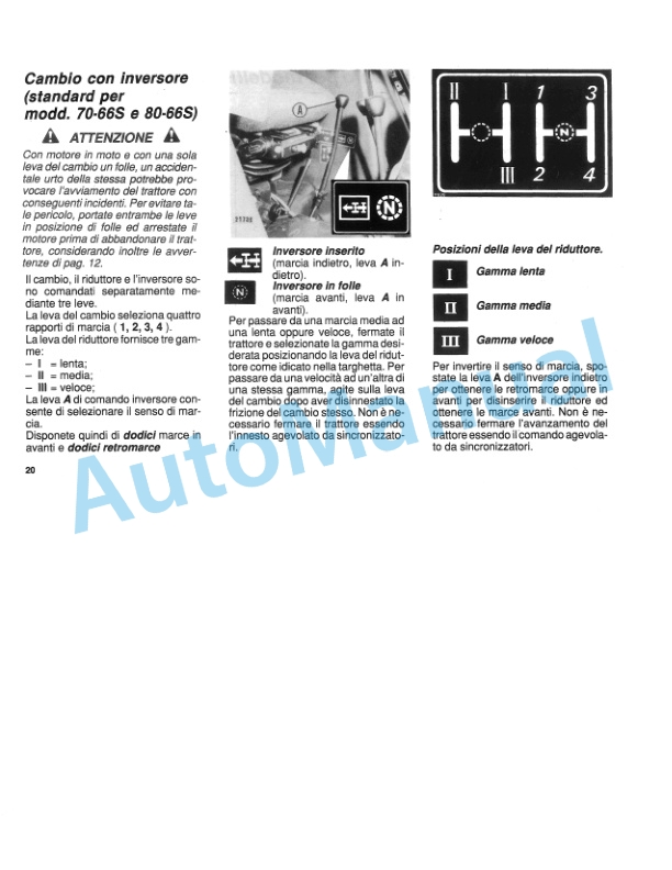 Alternative view of Fiatagri 55-66S, 60-66S, 65-66S, 70-66S, 80-66S Tractor Operation and Maintenance Manual 06910183