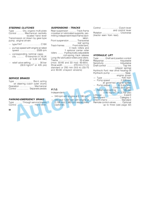 Fiatagri 55-85, 60-85 Steering O Matic Tractor Operation and Maintenance Manual 06910176 5 Fiatagri 55-85, 60-85 Steering O Matic Tractor Operation and Maintenance Manual 06910176 - Image 5