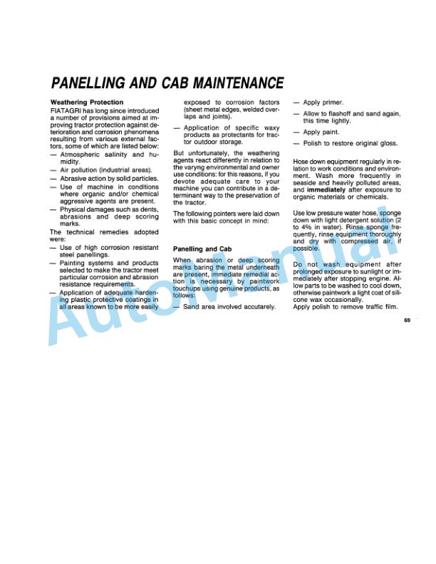 Fiatagri 55-88, 60-88, 65-88, 70-88, 80-88 Tractor Operation and Maintenance Manual 06910284 4 Fiatagri 55-88, 60-88, 65-88, 70-88, 80-88 Tractor Operation and Maintenance Manual 06910284 - Image 4