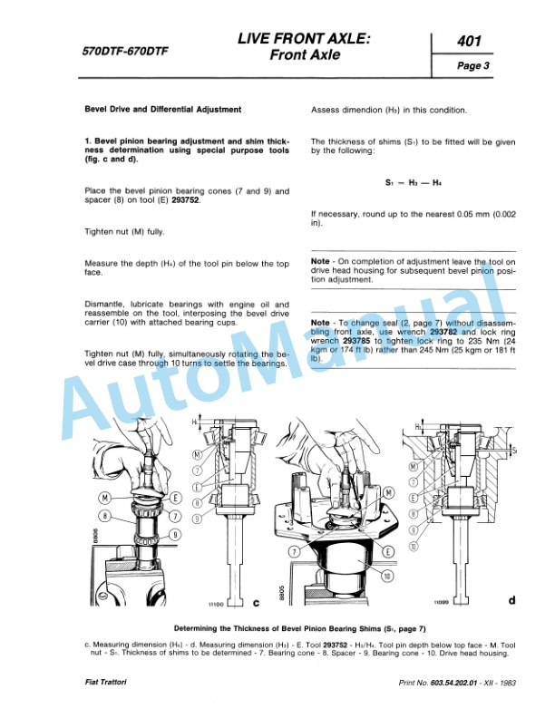 Fiatagri 570, 570DT, 670, 670DT Tractor Workshop Manual 06910055 - Image 5
