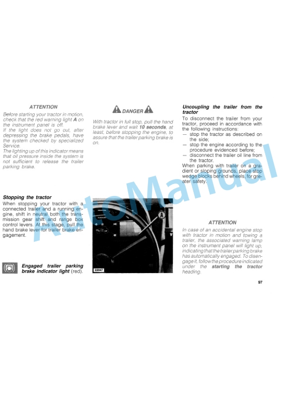 Fiatagri F100, F115, F130 Turbo, F140 Turbo Winner Tractor Operation and Maintenance Manual 06910288 4 Fiatagri F100, F115, F130 Turbo, F140 Turbo Winner Tractor Operation and Maintenance Manual 06910288-4