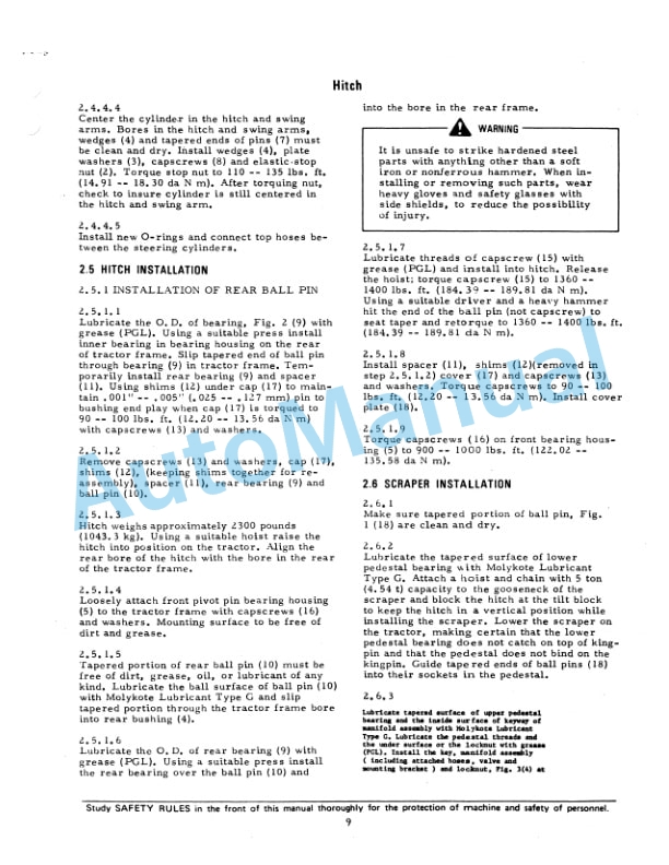 Fiatallis 161 Elevating Tractor Scraper Service Manual 73117274 2 Fiatallis 161 Elevating Tractor Scraper Service Manual 73117274-2