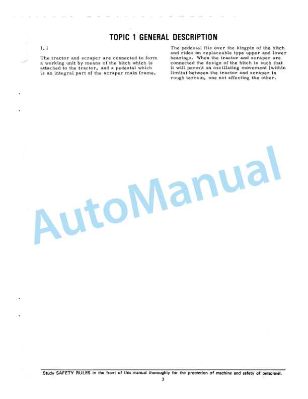 Fiatallis 161 Elevating Tractor Scraper Service Manual 73117274 4 Fiatallis 161 Elevating Tractor Scraper Service Manual 73117274-4