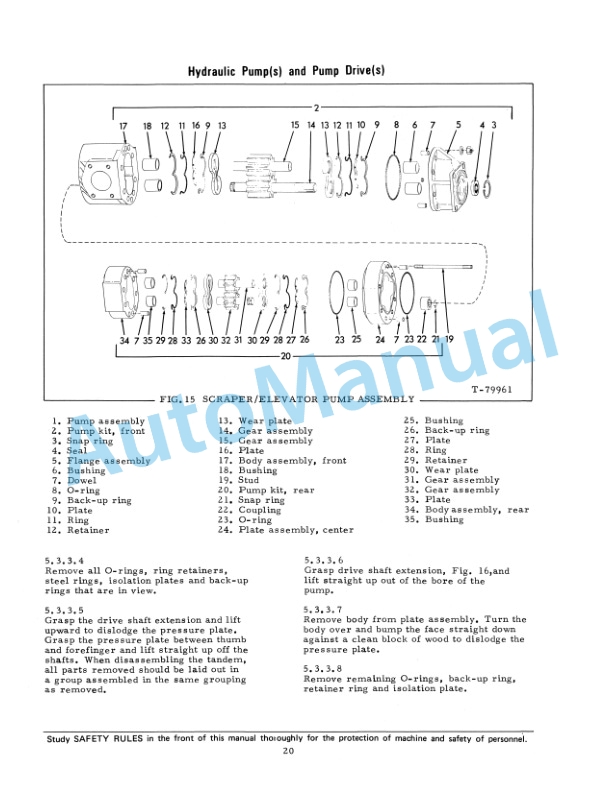 Fiatallis 161 Elevating Tractor Scraper Service Manual 73121211 3 Fiatallis 161 Elevating Tractor Scraper Service Manual 73121211 - Image 3