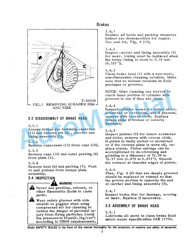 Fiatallis 161 Elevating Tractor Scraper Service Manual 73121701 3 Fiatallis 161 Elevating Tractor Scraper Service Manual 73121701 - Image 3