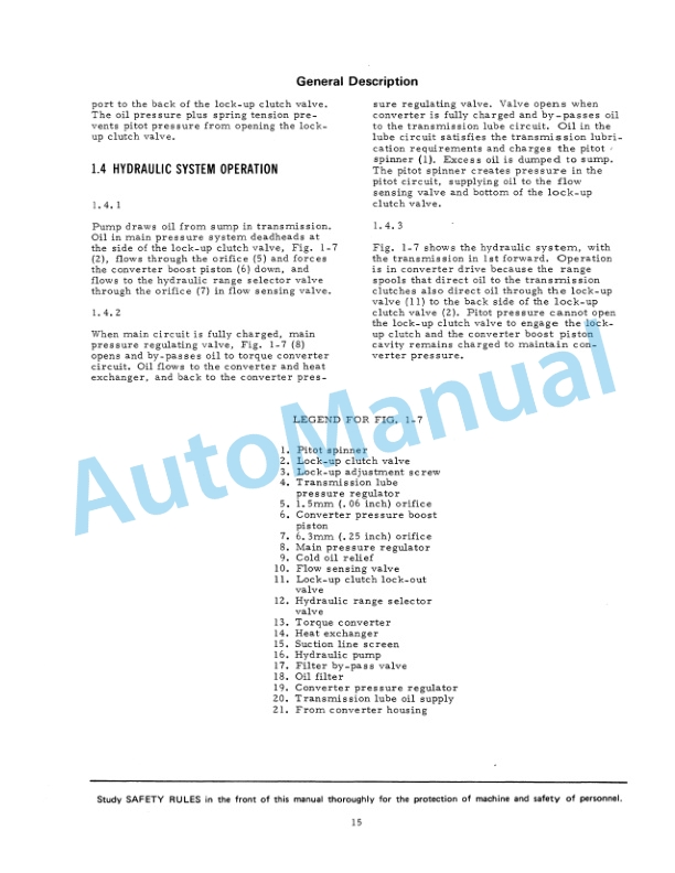Alternative view of Fiatallis 161 Elevating Tractor Scraper Service Manual 73145234