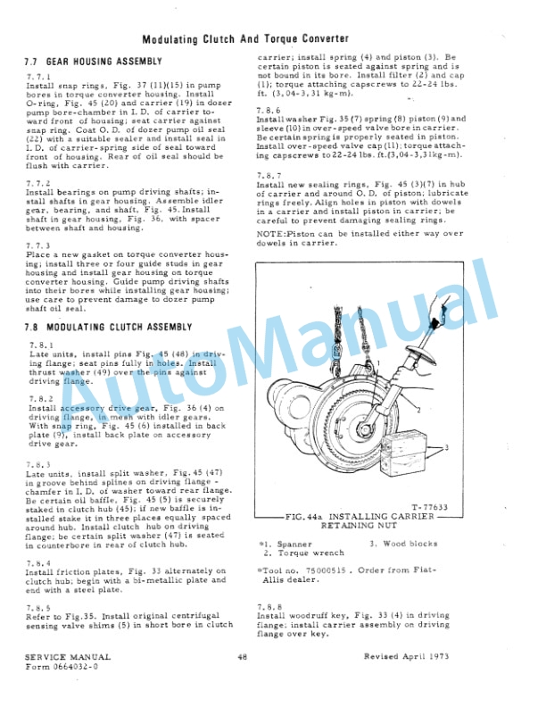 Fiatallis 21B Crawler Tractor Service Manual 70664032 4 Fiatallis 21B Crawler Tractor Service Manual 70664032 - Image 4
