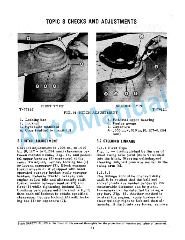 Fiatallis 260, 260A, 260B, 262B Tractor Scraper - 260E, 260EA, 261B, 263B Elevating Tractor Scraper Service Manual 73127732 5 Fiatallis 260, 260A, 260B, 262B Tractor Scraper - 260E, 260EA, 261B, 263B Elevating Tractor Scraper Service Manual 73127732 - Image 5