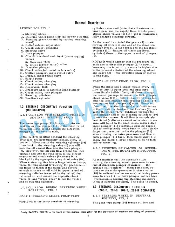 Fiatallis 260B, 261B, 262B, 263B, 161 Tractor Scraper Service Manual 73117273 3 Fiatallis 260B, 261B, 262B, 263B, 161 Tractor Scraper Service Manual 73117273-3
