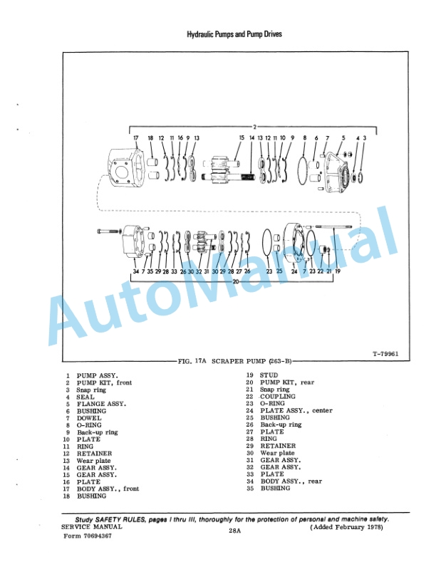 Fiatallis 260B, 261B, 262B, 263B Tractor Scraper Service Manual 70694367 3 Fiatallis 260B, 261B, 262B, 263B Tractor Scraper Service Manual 70694367 - Image 3