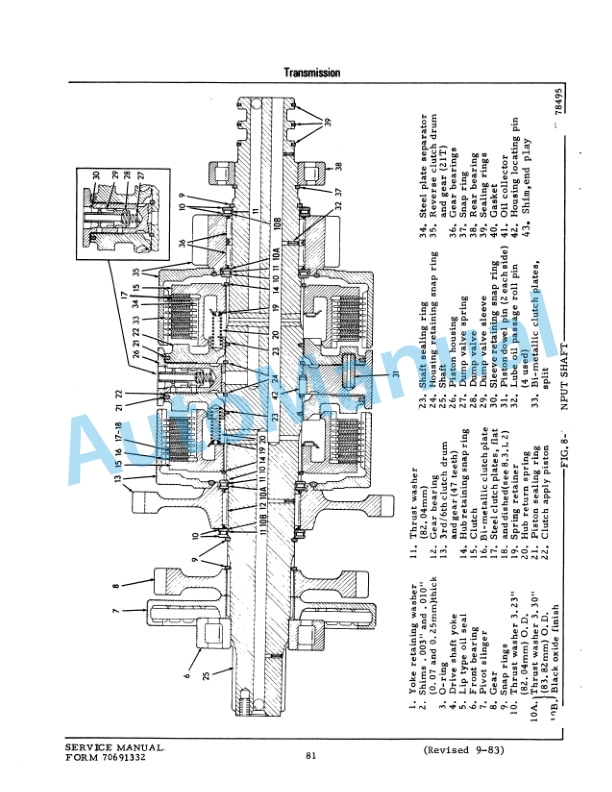Fiatallis 260B, 262B Tractor Scraper - 261B, 263B Elevating Tractor Service Manual 70691332 5 Fiatallis 260B, 262B Tractor Scraper - 261B, 263B Elevating Tractor Service Manual 70691332 - Image 5