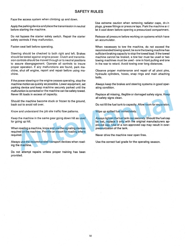 Alternative view of Fiatallis 260B Tractor Scraper Service Manual 70698030