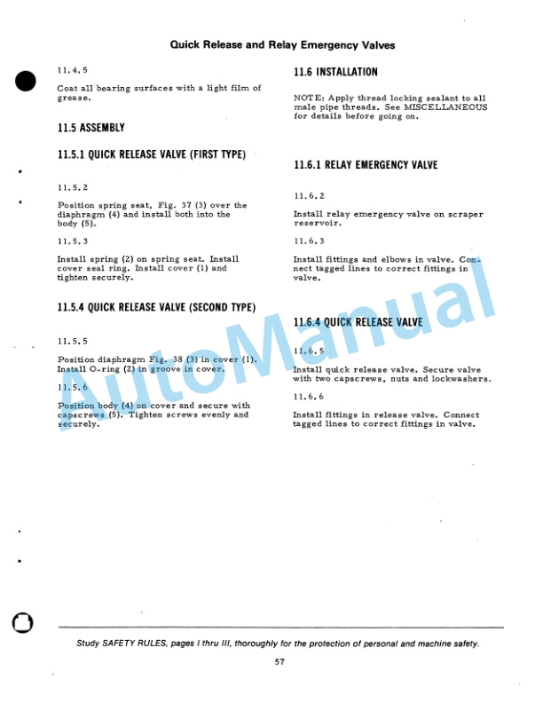 Fiatallis 262B Tractor Scraper - 263B Elevating Tractor Scraper Service Manual 73113011 4 Fiatallis 262B Tractor Scraper - 263B Elevating Tractor Scraper Service Manual 73113011 - Image 4