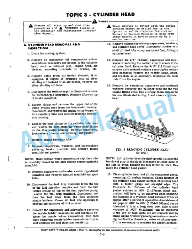 Fiatallis 2800, 2800MK1, 2900, 2900MK1 Engine Service Manual 73110787 3 Fiatallis 2800, 2800MK1, 2900, 2900MK1 Engine Service Manual 73110787 - Image 3