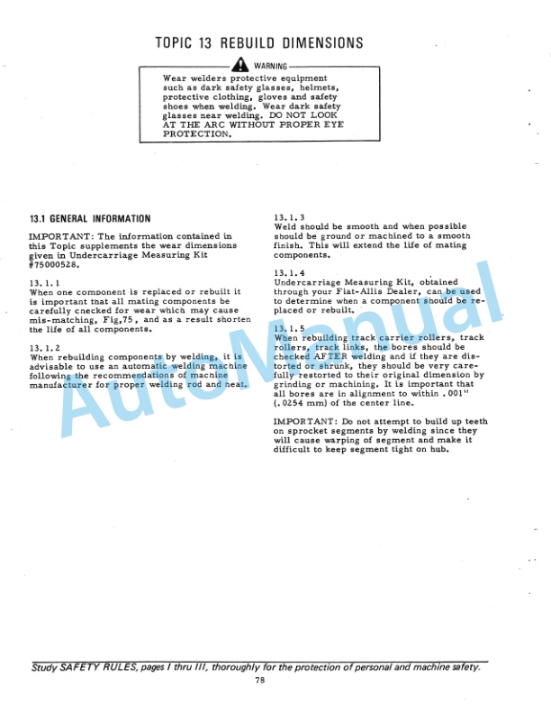 Fiatallis 31 Crawler Tractor Service Manual 73108460 3 Fiatallis 31 Crawler Tractor Service Manual 73108460 - Image 3