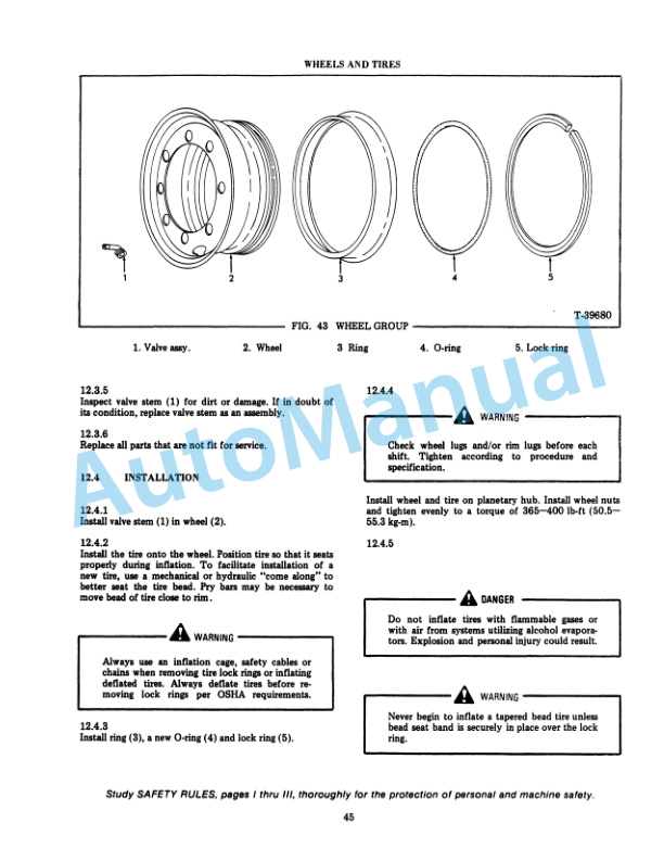 Fiatallis 345B Wheel Loader Service Manual 73067439 4 Fiatallis 345B Wheel Loader Service Manual 73067439 - Image 4