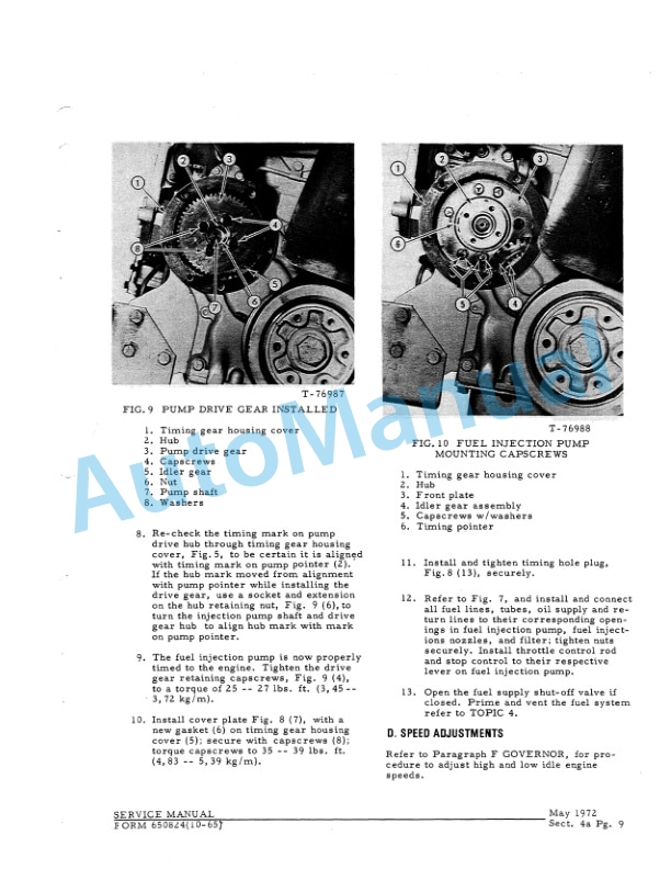 Fiatallis 3500, 3500MKII, 670T Engine Service Manual 70650824 3 Fiatallis 3500, 3500MKII, 670T Engine Service Manual 70650824 - Image 3