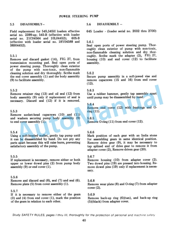 Fiatallis 545, 545H, 545B, 605B, 645, 645B Wheel Loader Service Manual 73068993 3 Fiatallis 545, 545H, 545B, 605B, 645, 645B Wheel Loader Service Manual 73068993 - Image 3
