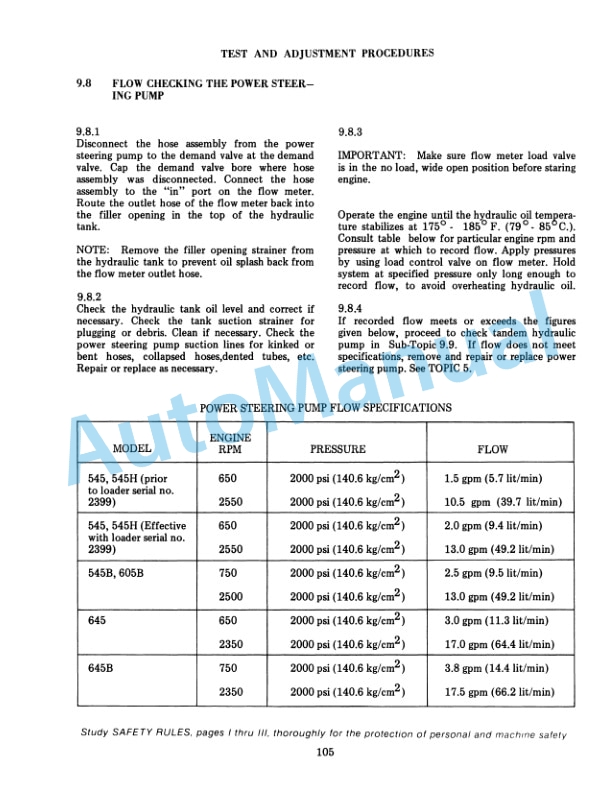Fiatallis 545, 545H, 645 Wheel Loader Service Manual 73047530 3 Fiatallis 545, 545H, 645 Wheel Loader Service Manual 73047530 - Image 3