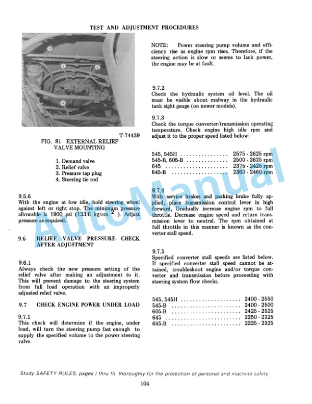 Fiatallis 545B, 605B Wheel Loader Service Manual 73061032 4 Fiatallis 545B, 605B Wheel Loader Service Manual 73061032 - Image 4