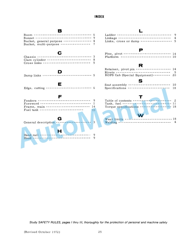 Fiatallis 545B, 605B Wheel Loader Service Manual 73061032 5 Fiatallis 545B, 605B Wheel Loader Service Manual 73061032 - Image 5