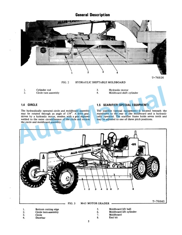 Fiatallis 65 Motor Grader Service Manual 70680007 3 Fiatallis 65 Motor Grader Service Manual 70680007 - Image 3