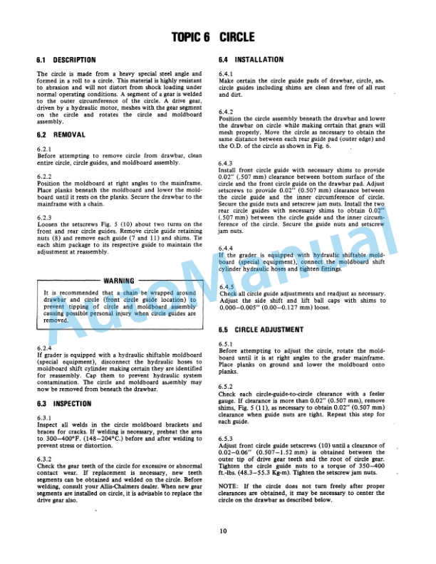 Fiatallis 65 Motor Grader Service Manual 70680007 4 Fiatallis 65 Motor Grader Service Manual 70680007 - Image 4