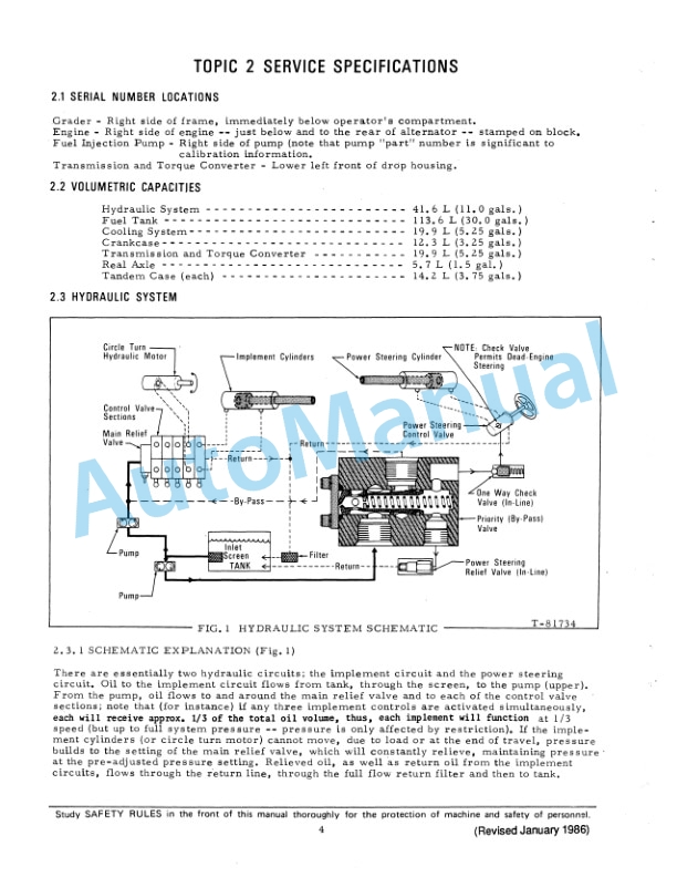 Fiatallis 65B Motor Grader Service Manual 73119389 3 Fiatallis 65B Motor Grader Service Manual 73119389-3