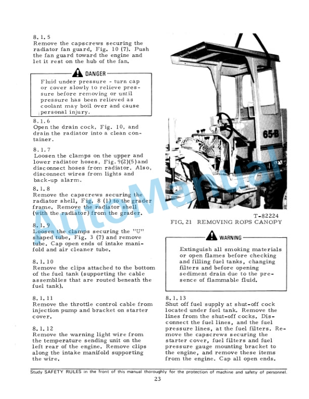 Fiatallis 65B Motor Grader Service Manual 73125173 5 Fiatallis 65B Motor Grader Service Manual 73125173 - Image 5