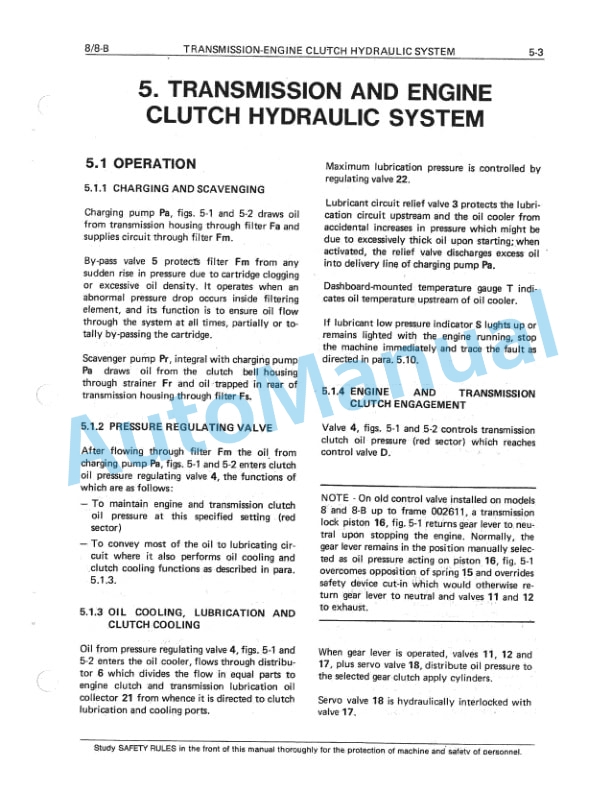 Fiatallis 8, 8B Crawler Dozer Service Manual 60406248 4 Fiatallis 8, 8B Crawler Dozer Service Manual 60406248-4