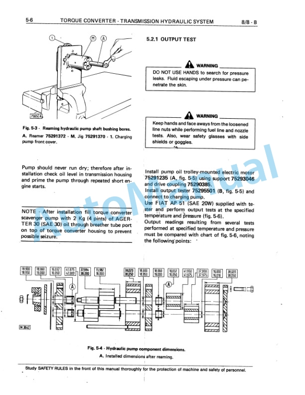 Fiatallis 8, 8B Crawler Dozer Service Manual 60406362 4 Fiatallis 8, 8B Crawler Dozer Service Manual 60406362-4