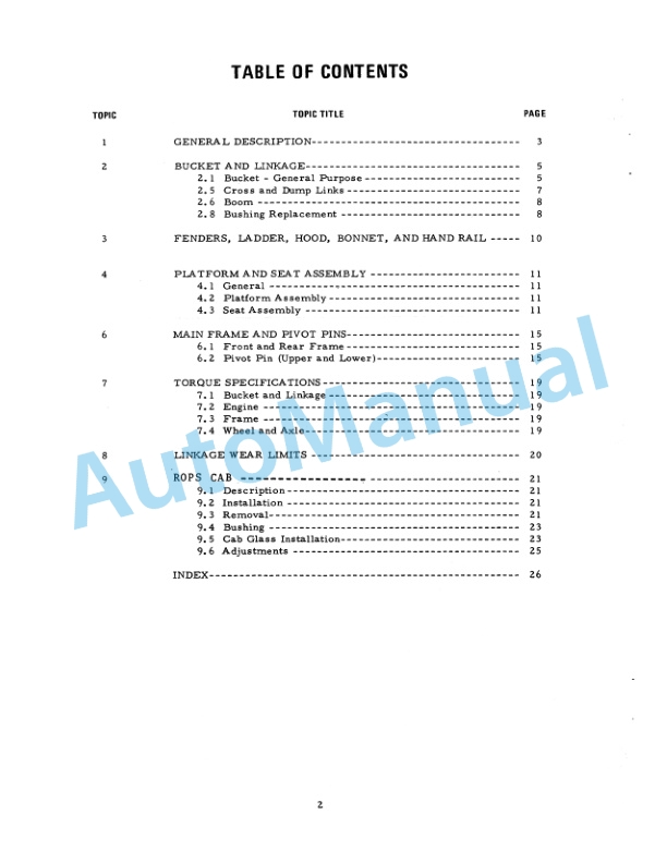 Fiatallis 945, 945B Wheel Loader Service Manual 73060184 3 Fiatallis 945, 945B Wheel Loader Service Manual 73060184 - Image 3