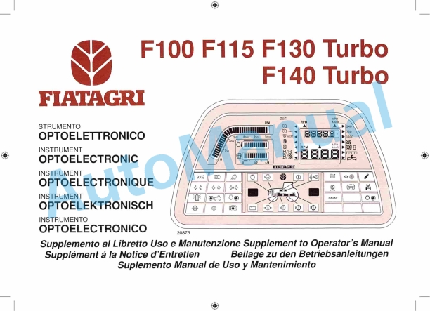 Fiatallis F100, F115, F130 Turbo, F140 Turbo Tractor Operation and Maintenance Manual 6036431200