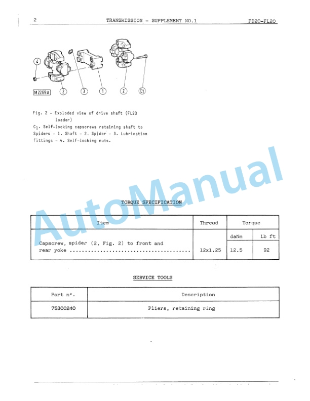 Fiatallis FD20 Dozer Service Manual 73158156 3 Fiatallis FD20 Dozer Service Manual 73158156 - Image 3