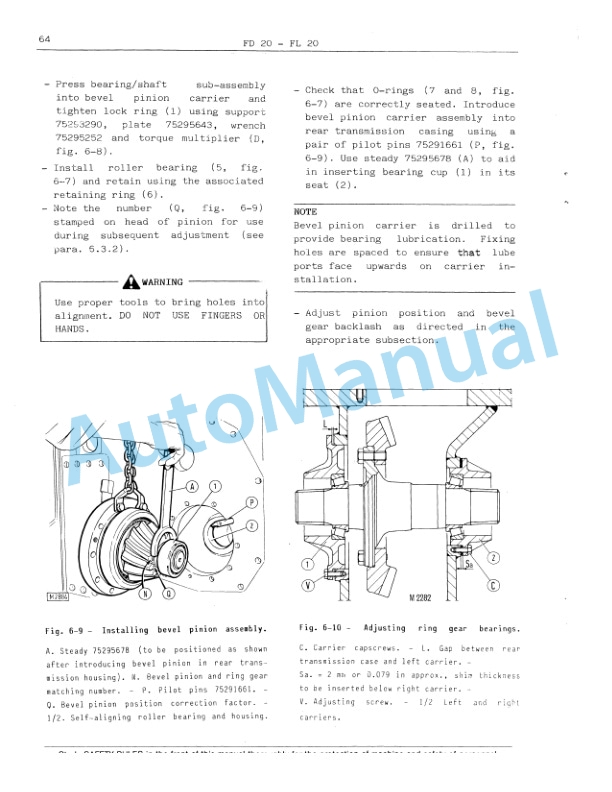 Fiatallis FD20, FL20 Transmission Service Manual 60406245 3 Fiatallis FD20, FL20 Transmission Service Manual 60406245 - Image 3