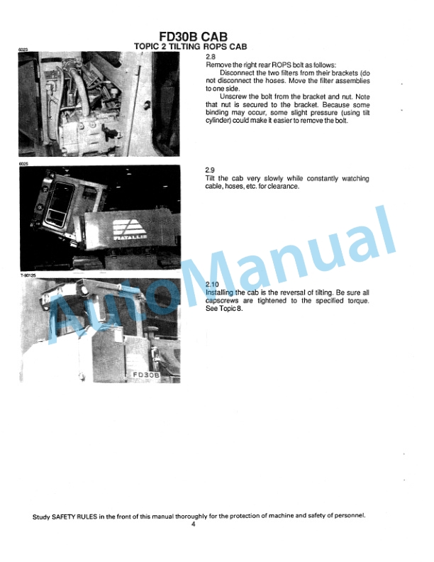 Fiatallis FD30B Dozer Service Manual 73154528 2 Fiatallis FD30B Dozer Service Manual 73154528-2