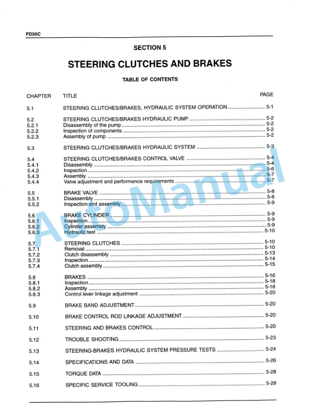 Fiatallis FD30C Crawler Dozer Service Manual 60402251 3 Fiatallis FD30C Crawler Dozer Service Manual 60402251 - Image 3