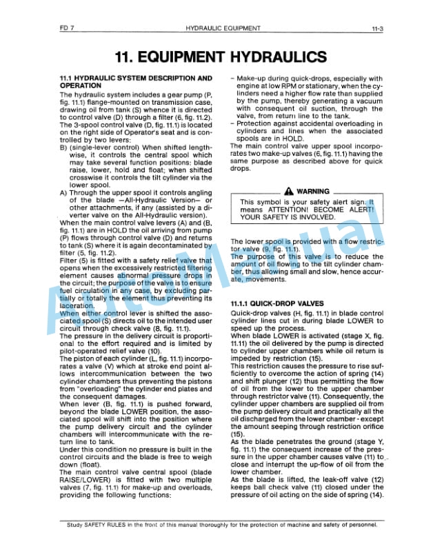 Fiatallis FD7 Crawler Tractor Service Manual 60406370 2 Fiatallis FD7 Crawler Tractor Service Manual 60406370-2