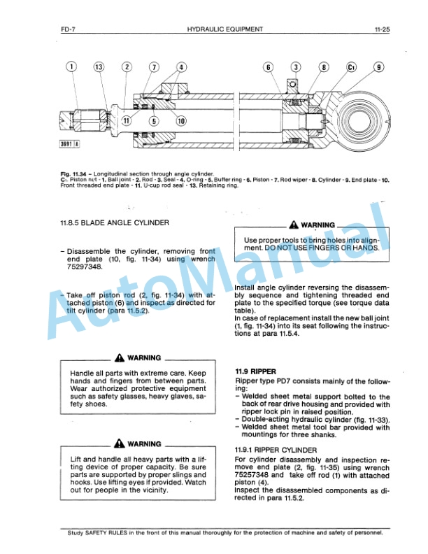 Fiatallis FD7 Crawler Tractor Service Manual 60406370 5 Fiatallis FD7 Crawler Tractor Service Manual 60406370-5