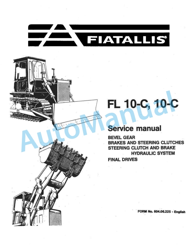 Fiatallis FL10C, 10C Service Manual 60406225