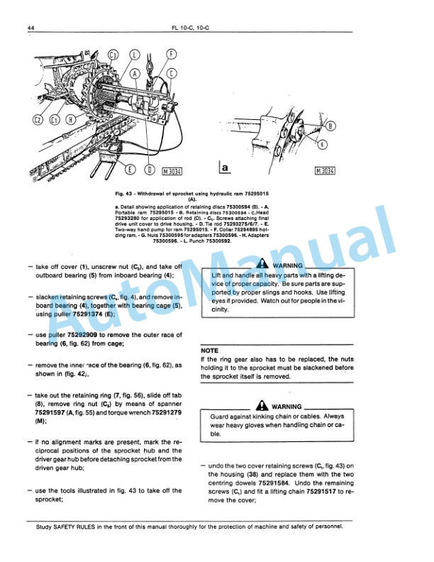 Fiatallis FL10C, 10C Service Manual 60406225 5 Fiatallis FL10C, 10C Service Manual 60406225-5
