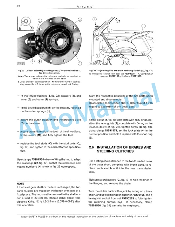 Fiatallis FL14C, 14C Crawler Dozer Service Manual 60406292 3 Fiatallis FL14C, 14C Crawler Dozer Service Manual 60406292-3