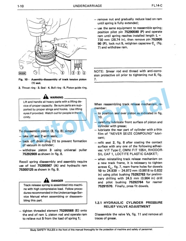 Fiatallis FL14C Crawler Dozer Service Manual 60406291 2 Fiatallis FL14C Crawler Dozer Service Manual 60406291-2