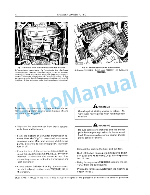 Fiatallis FL14C Crawler Loader Service Manual 60406242 2 Fiatallis FL14C Crawler Loader Service Manual 60406242-2