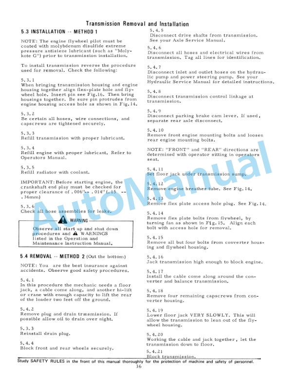 Fiatallis FR10, FR12 Transmission Service Manual 73142482 3 Fiatallis FR10, FR12 Transmission Service Manual 73142482 - Image 3