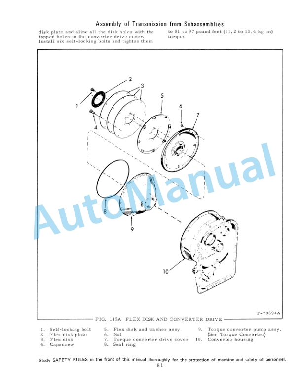 Fiatallis FR10, FR12 Transmission Service Manual 73142482 5 Fiatallis FR10, FR12 Transmission Service Manual 73142482 - Image 5